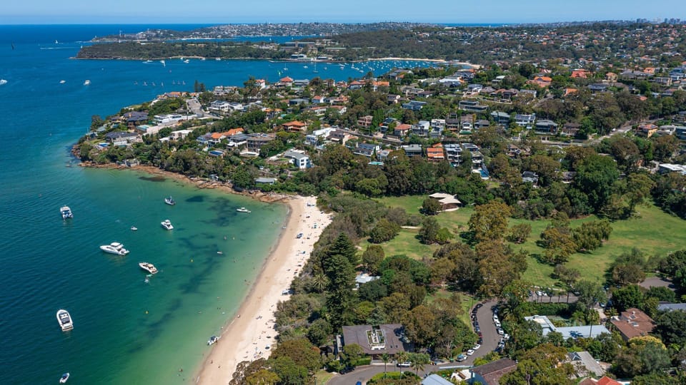 Cobblers Bay and Chinamans Beach in Mosman  (the ariel shot)