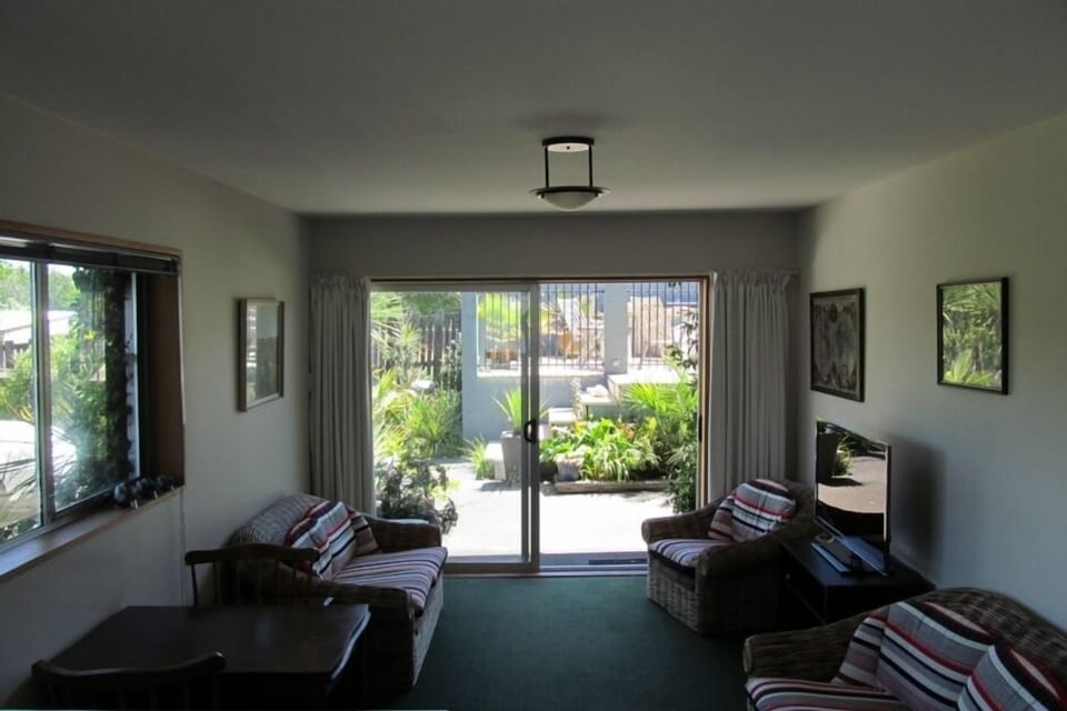 looking out to courtyard