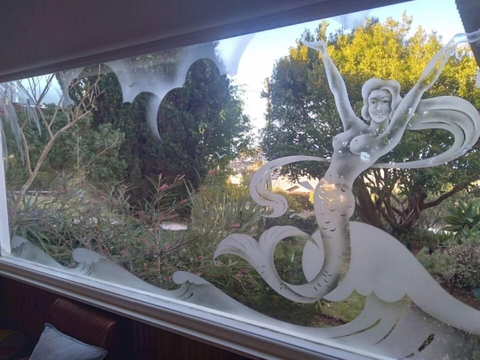 Sunroom etched window