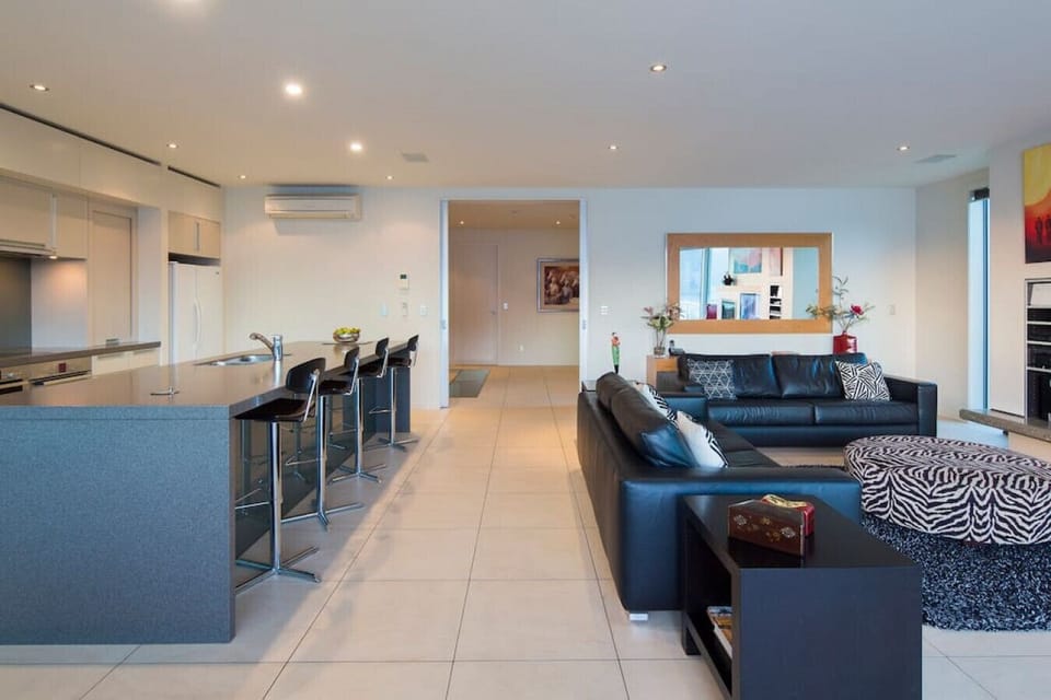 The home is warm with a heat pump unit in every room (which can also be used as air con)