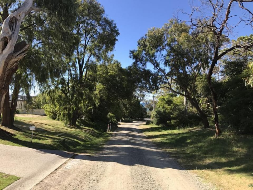 Street leading to LaTrobe street. 200 meters from house to bay (approx)