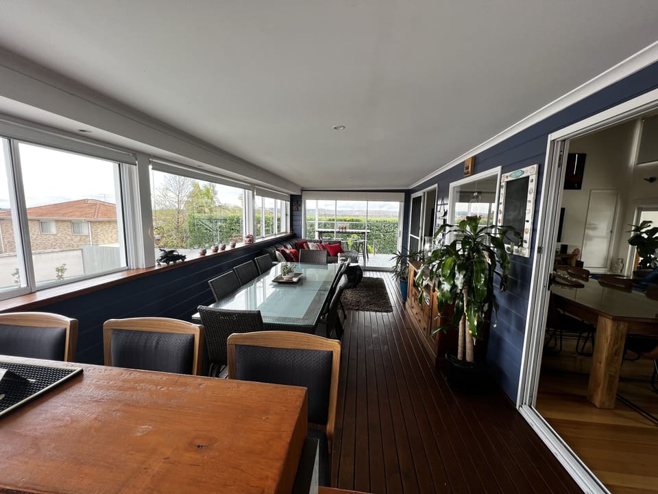Large enclosed veranda top level