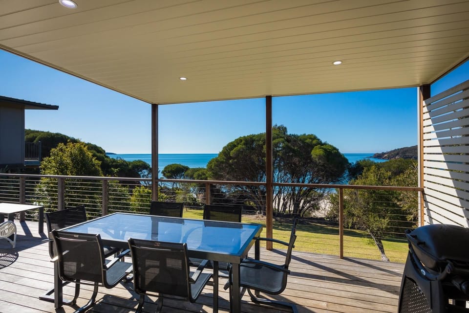 Sheltered dining on deck