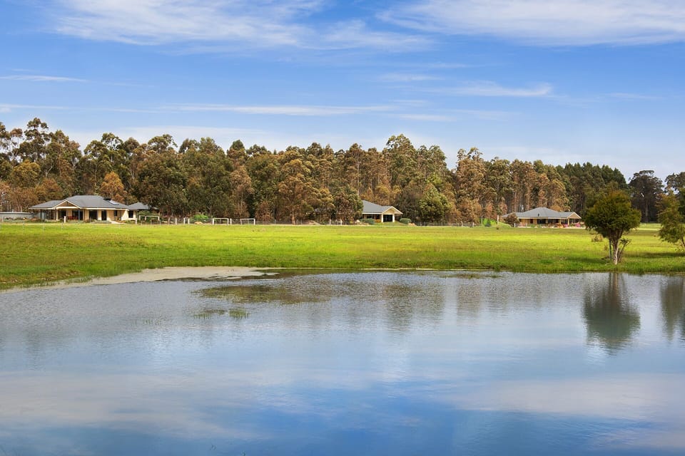 View from the front dam (Wongin Chalet is in the middle)