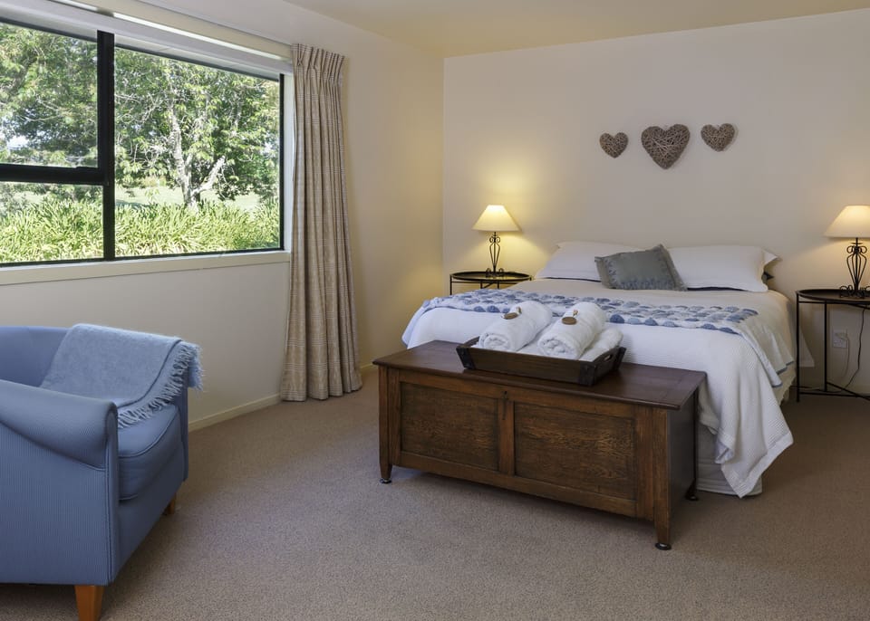 Master bedroom with plenty of room for a cot or extra rollaway bed