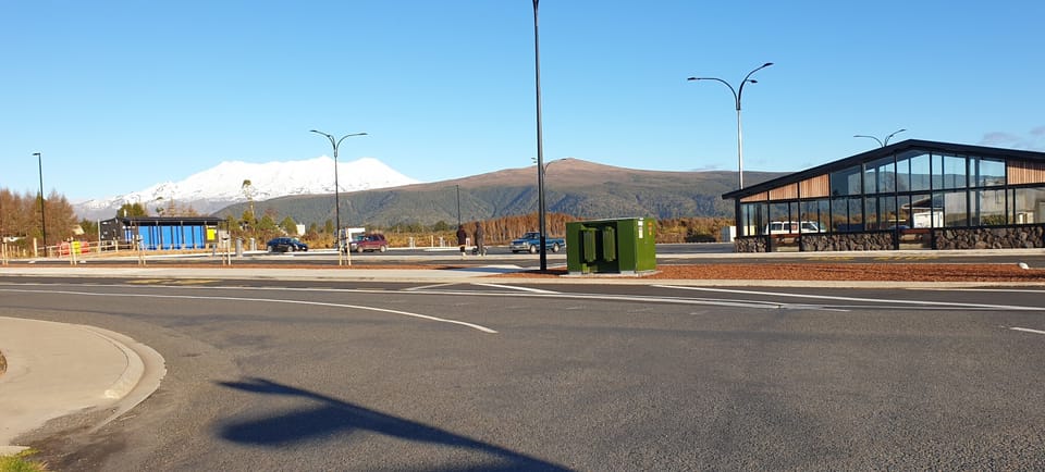 shuttle hub, 2 minute walk from house to your ride to whakapa ski fiels