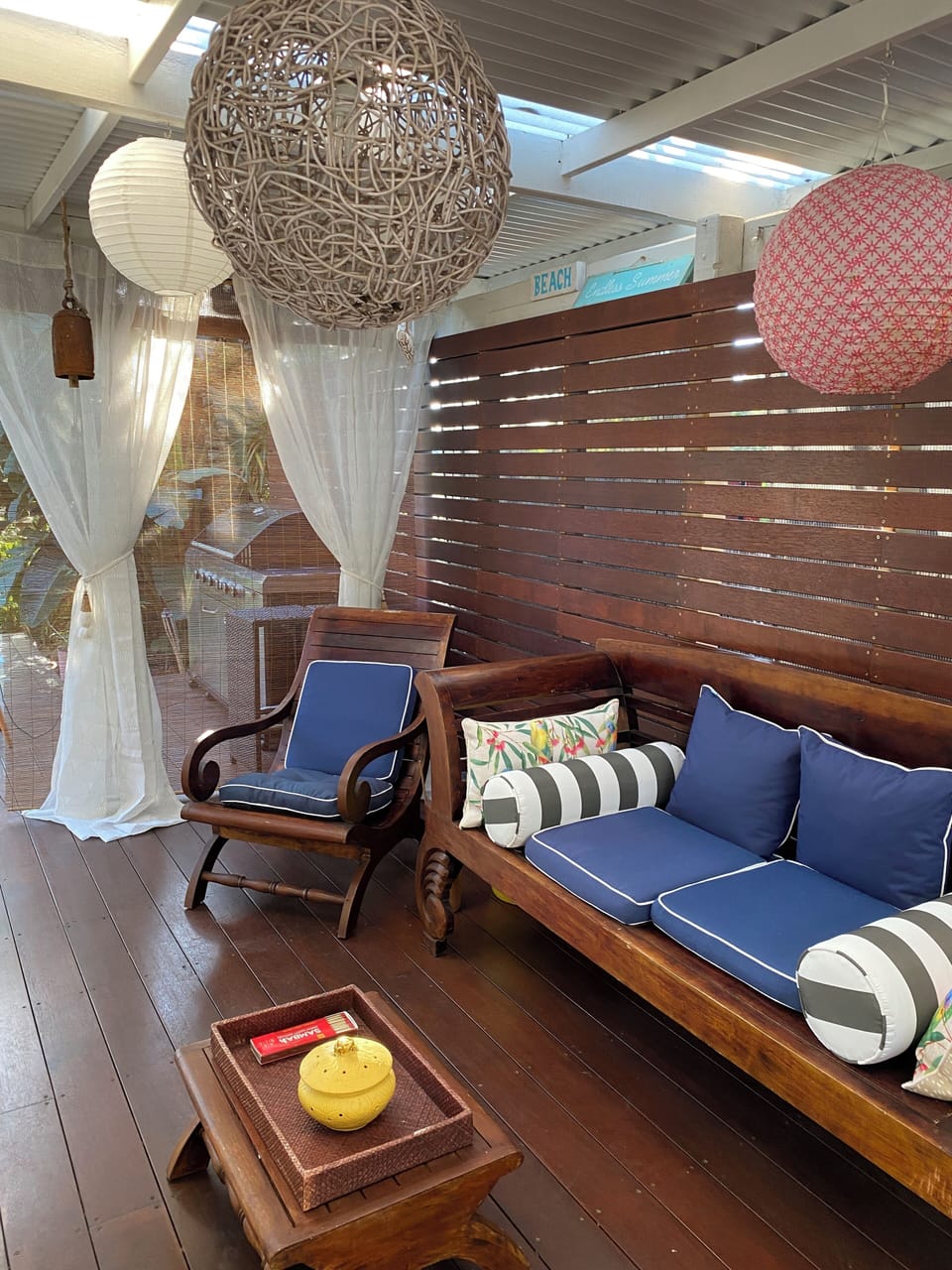 Outside, undercover veranda