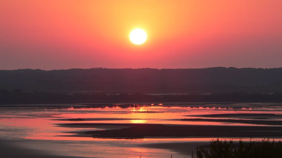 Sunrise from the Villa Reeve balcony. 