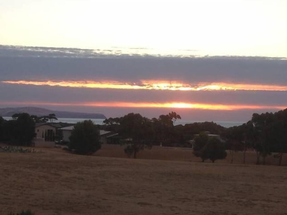 Sunset view from the deck