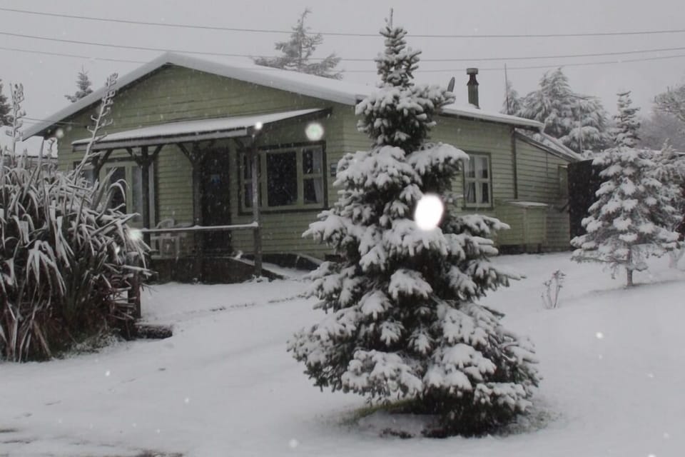 Bear Mountain Lodge in winter time.