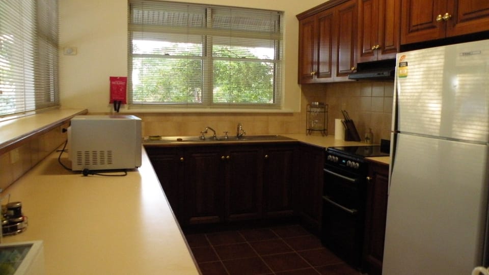 Modern country kitchen with view over the garden