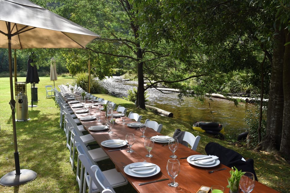 50th birthday party for 50 guests by the river