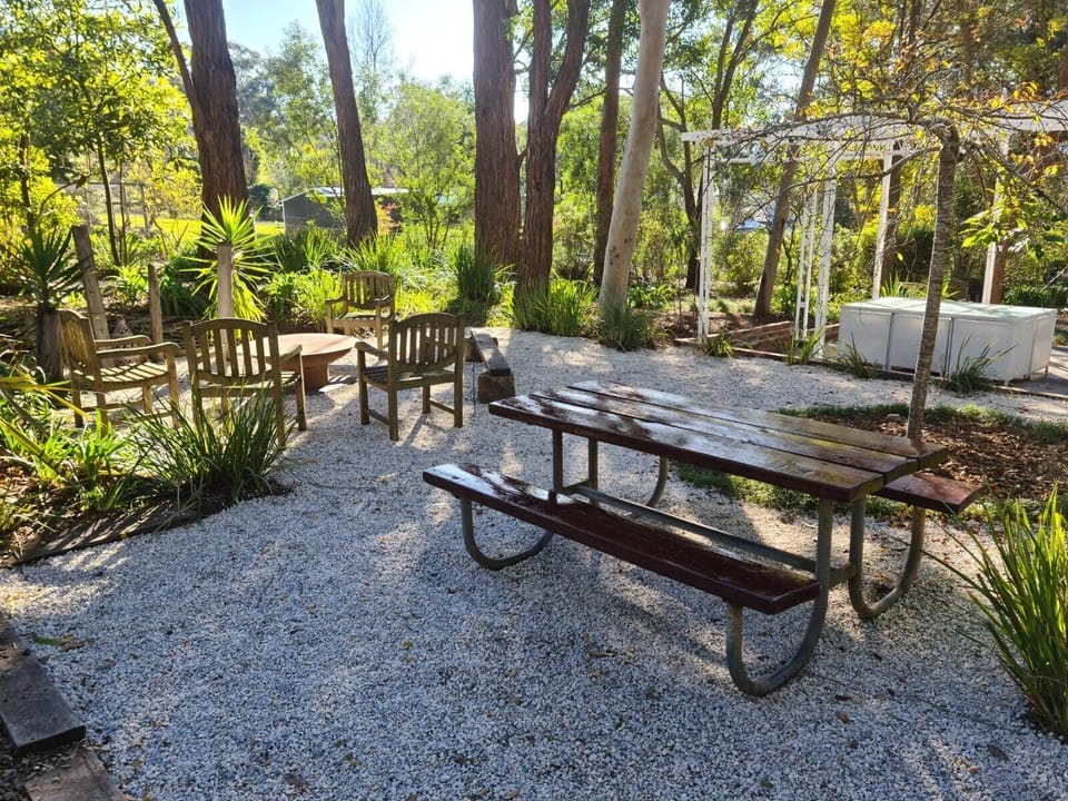 Fire pit and dining under the stars