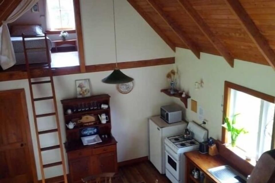 note the sturdy ladders to lofts