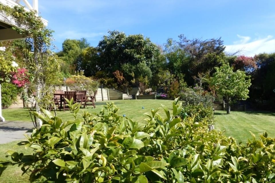 sunny outdoor area with out door table and chair