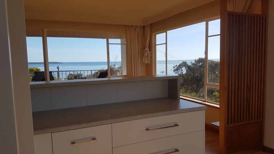 Look at the ocean while preparing dinner in the new kitchen
