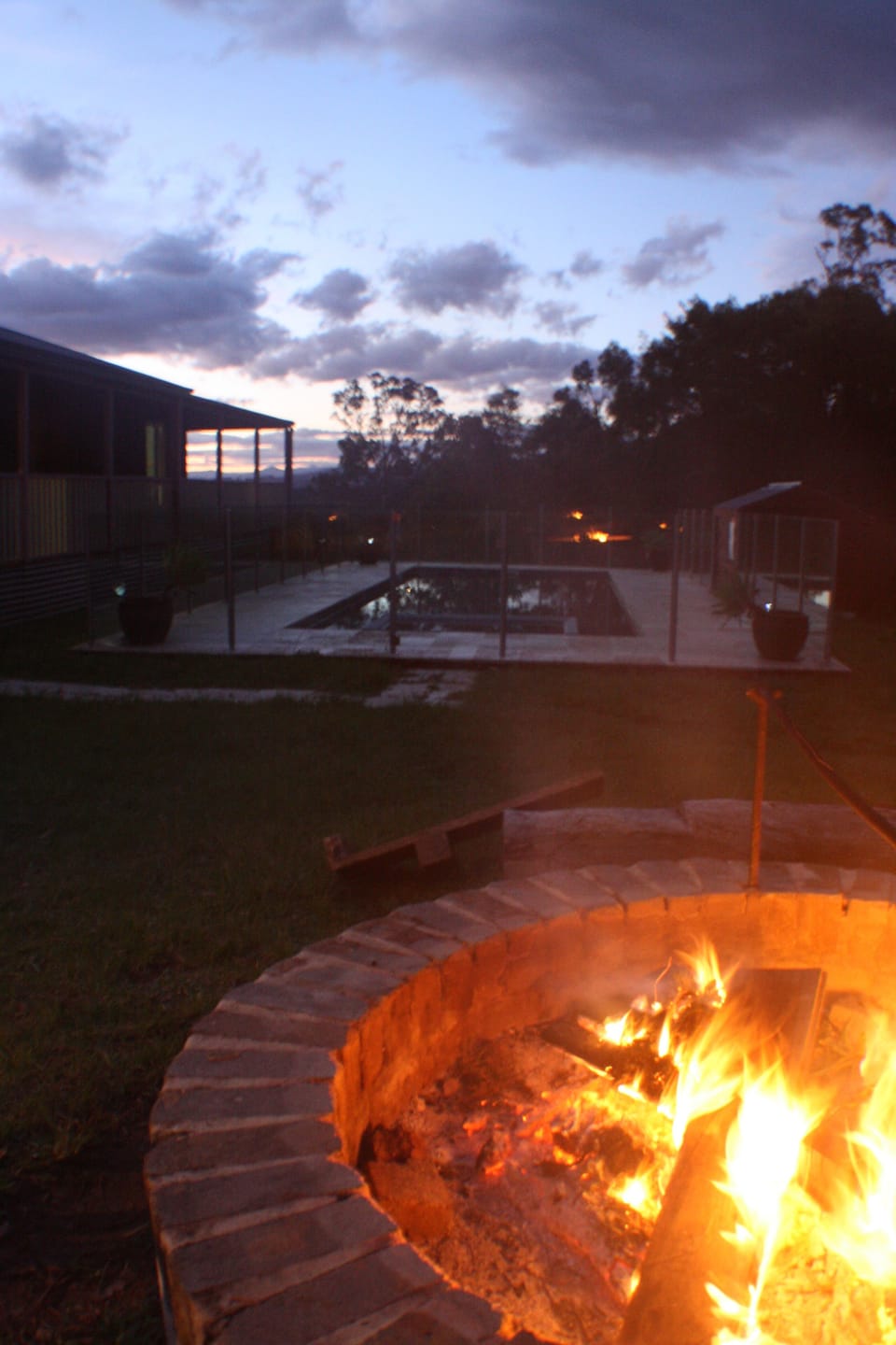 Earth, water & fire- sit under the stars at the fire pit.