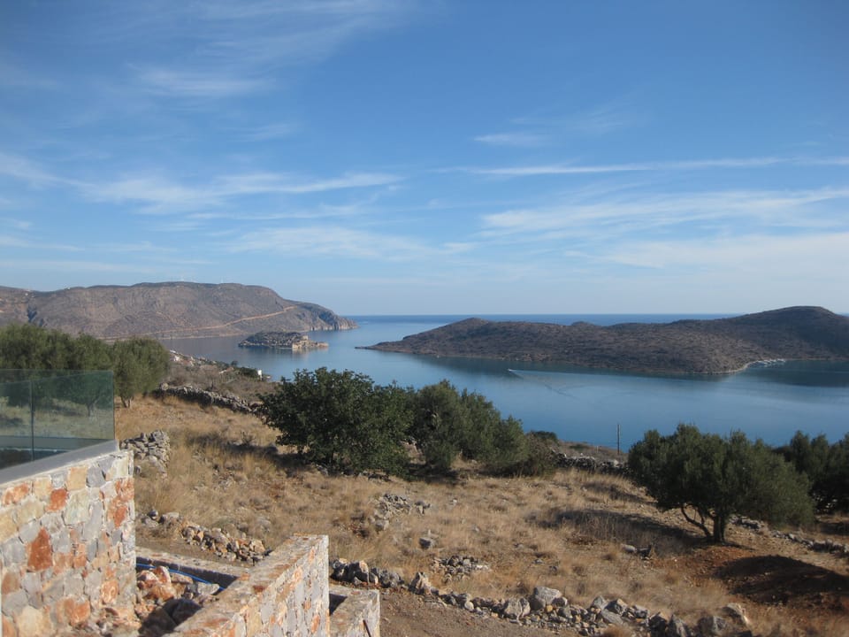 1st floor common terrace of the Spinalonga bedroom, Spinalonga island view