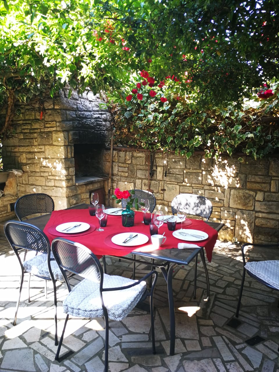 Common courtyard with barbecue