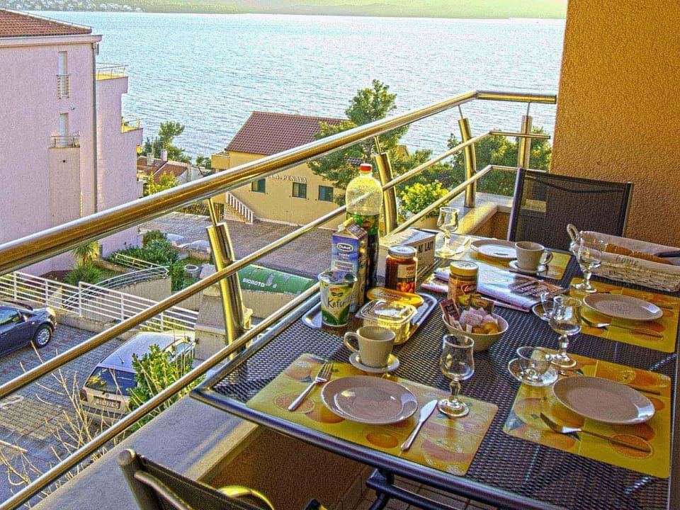 balcony with the sea view