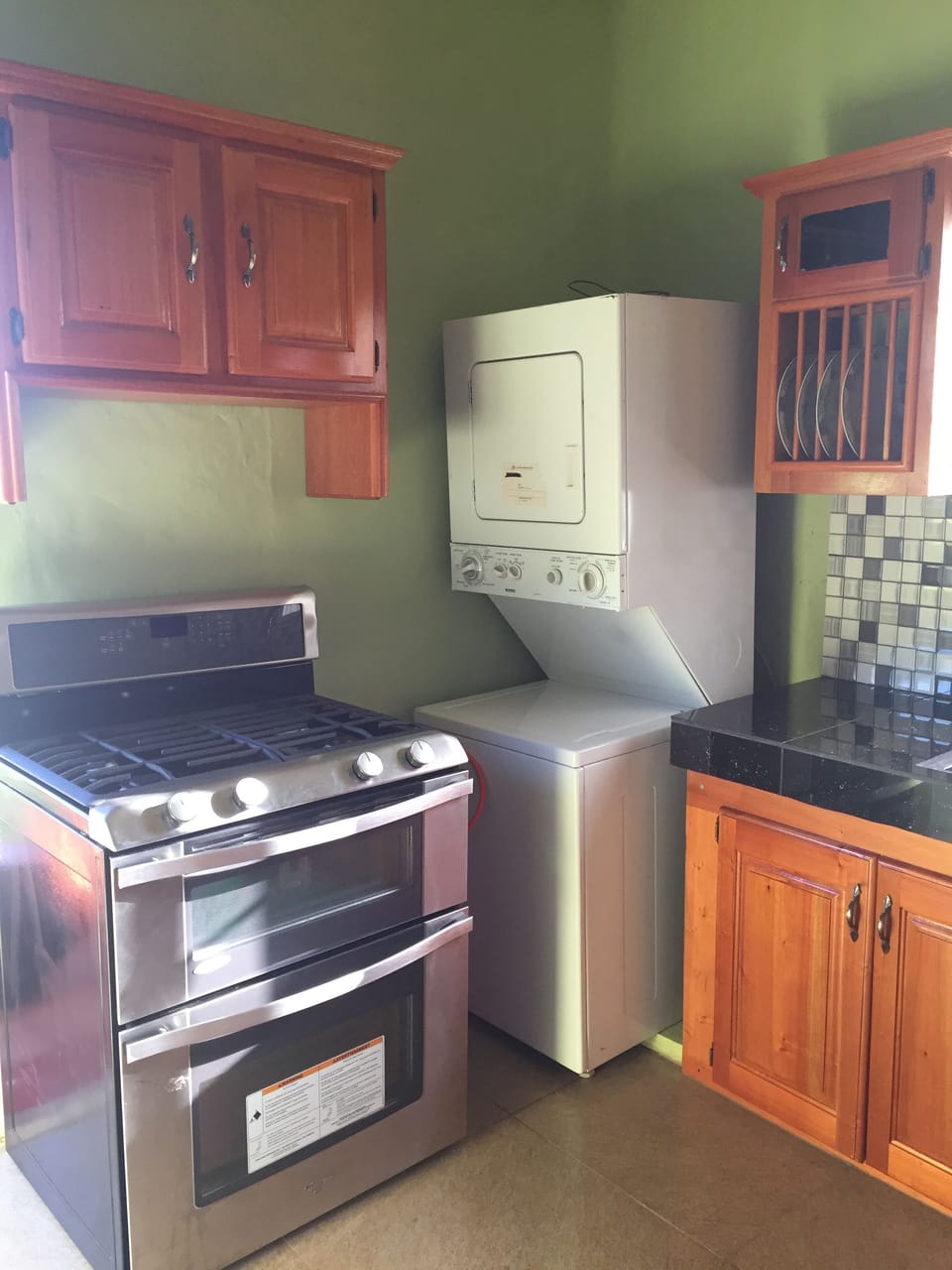 kitchen with laundry area.