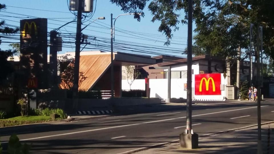 Mac Donald is just accross the condominium