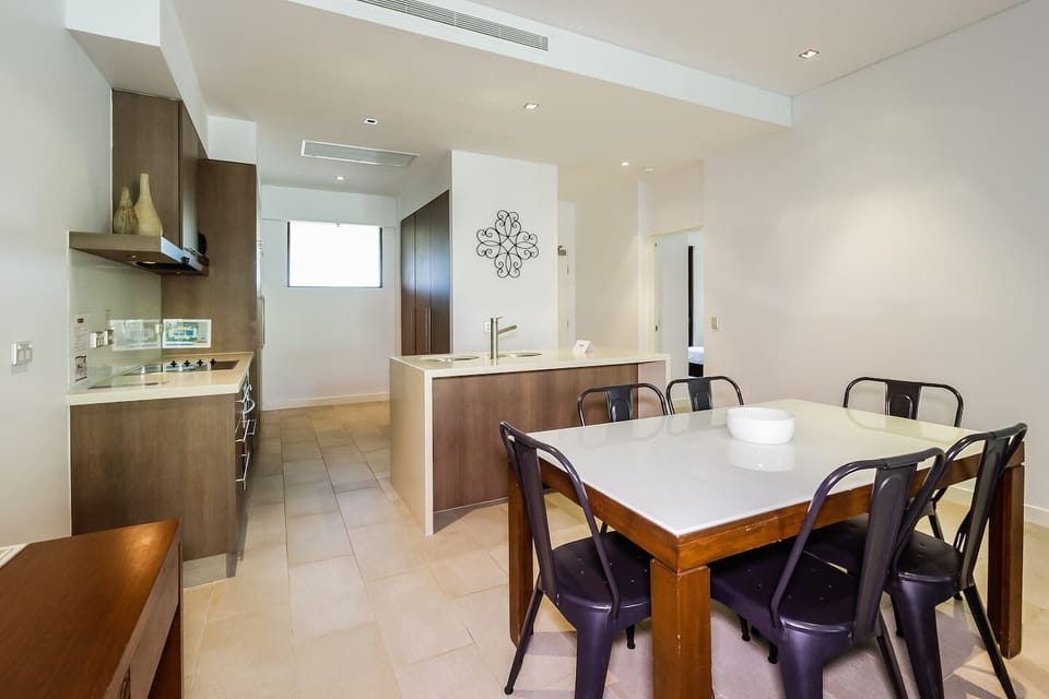 Dining with the family is a breeze with a six-seater indoor table