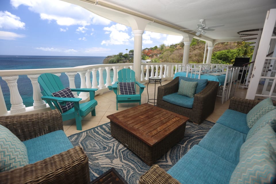 Seating in our open patio  