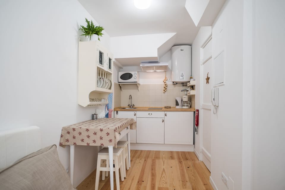 living room with kitchenette 