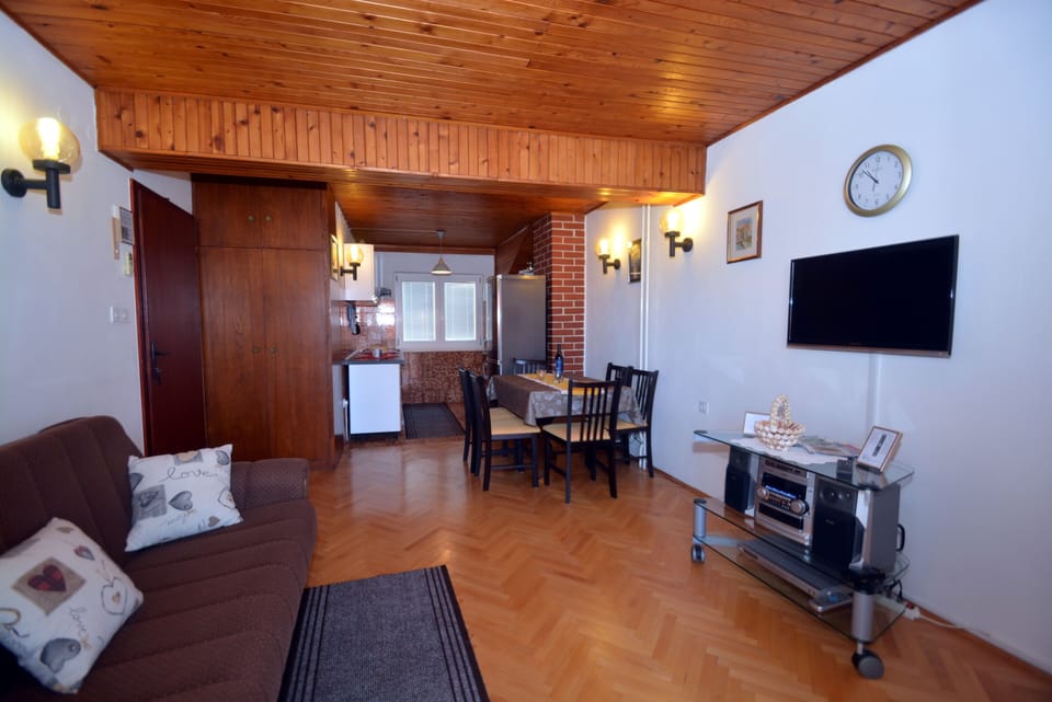 Living room and kitchen