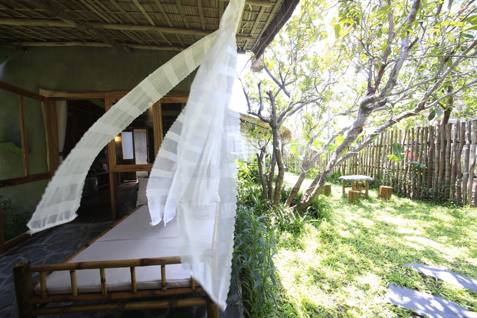 daybed on the garden