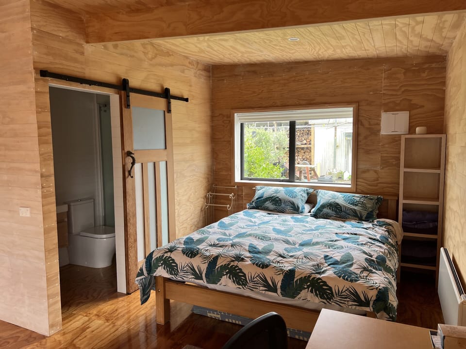 Sleepout King bed, double foam mattress can be provided on request.
