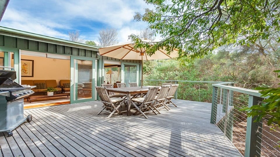 Outdoor decking with BBQ