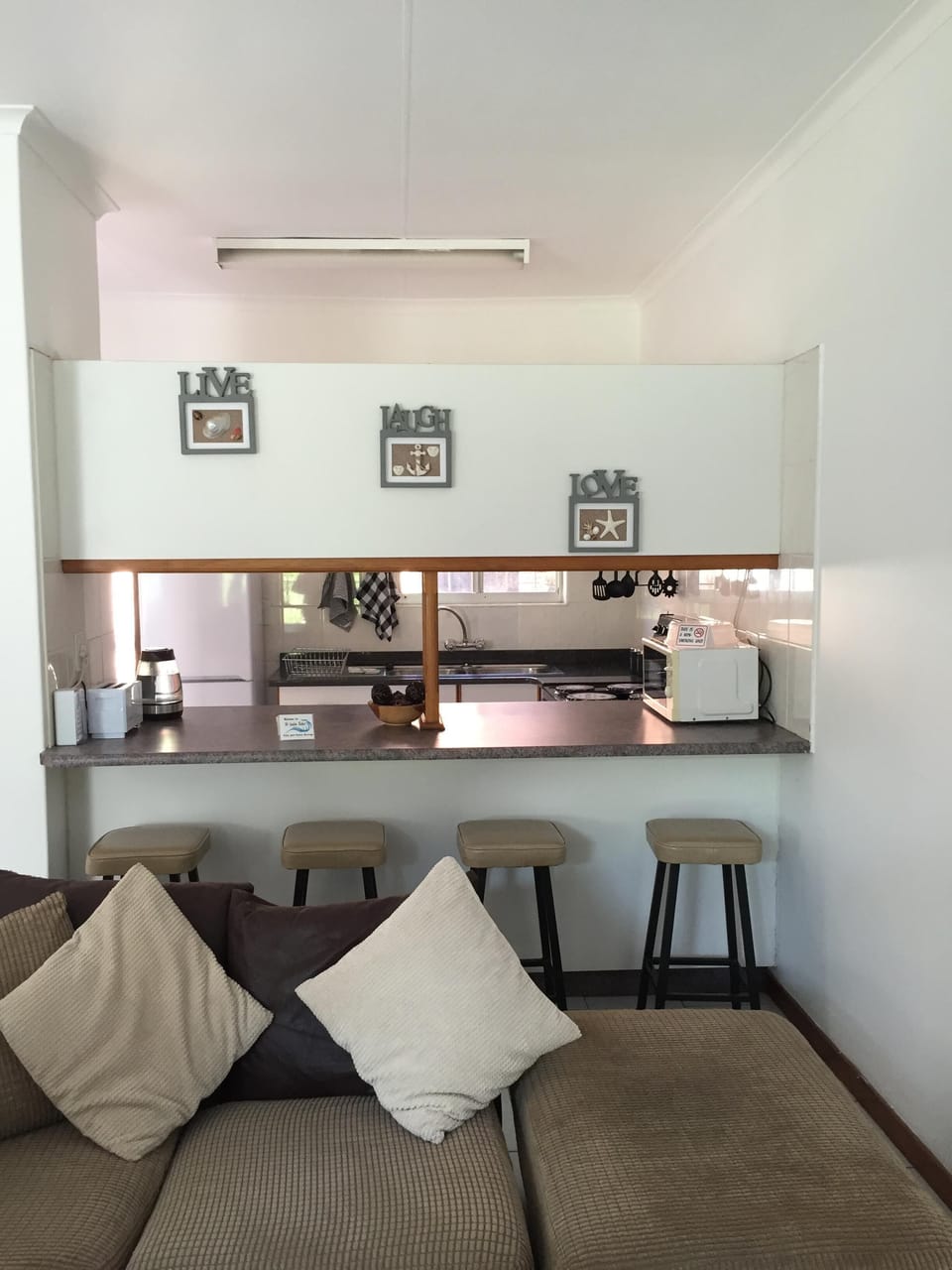 lounge area looking into kitchen