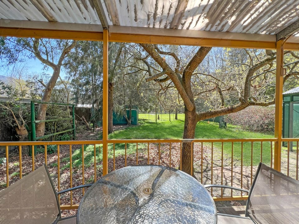 Relaxation spot: Back deck offers a perfect retreat for unwinding.