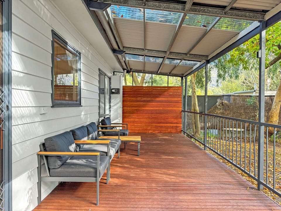 Back deck bliss: Your outdoor escape for leisure and relaxation. 