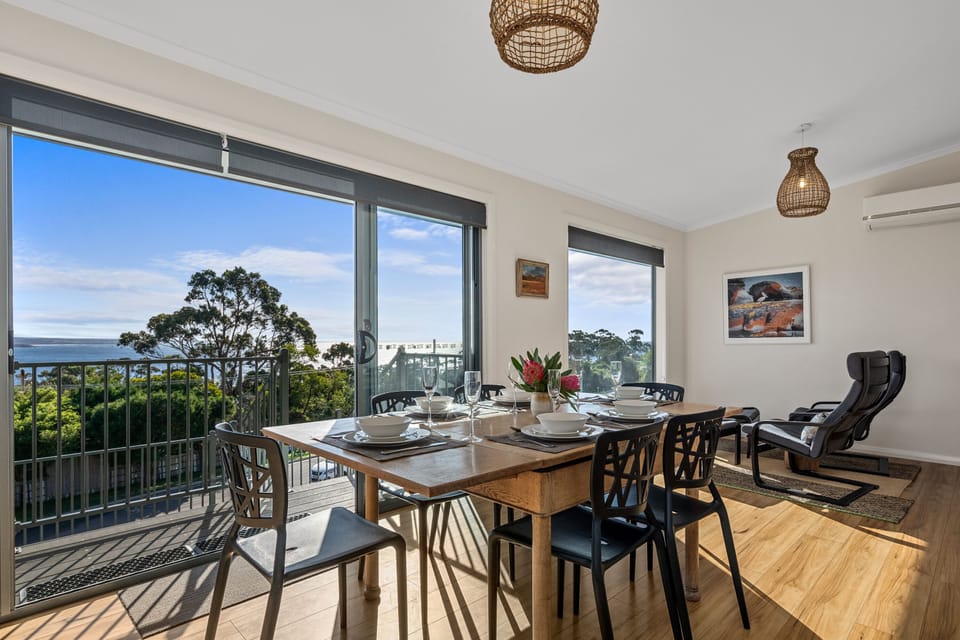 Open plan  dining area with ocean views
