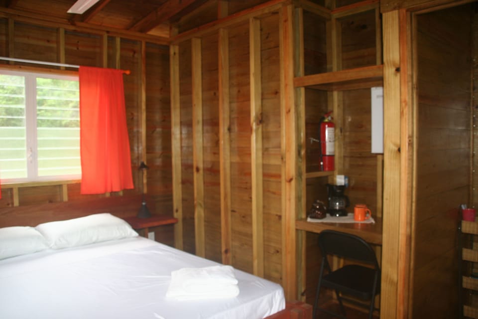 Bedroom with desk and minibar