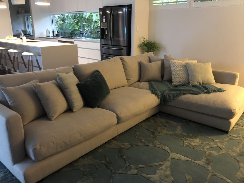 Sink into the sumptuous sofa