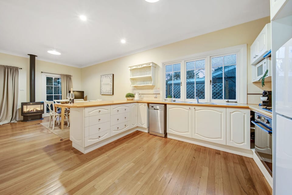 kitchen and dining room