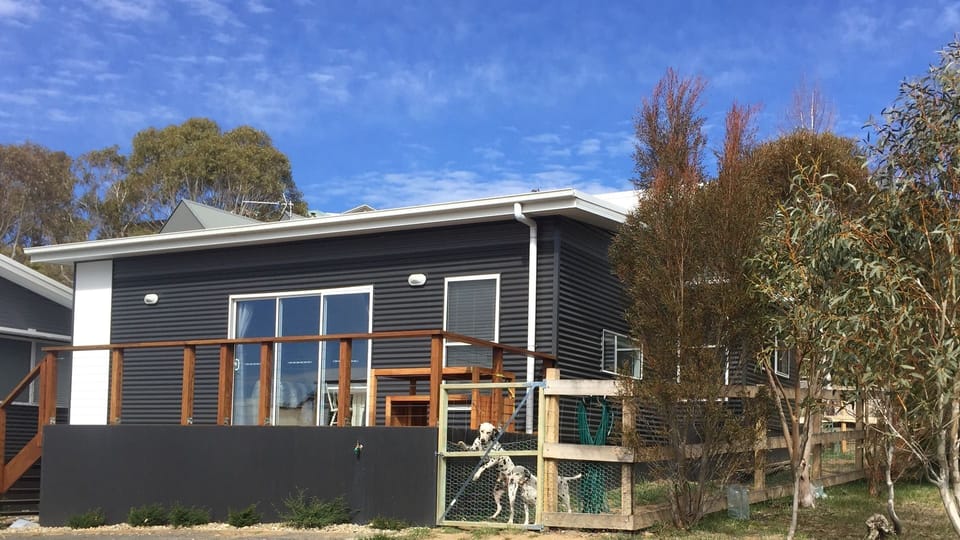 WOOF - fenced yard with easy access for your pets and a spot to wash your bike.