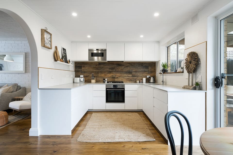 Beautiful, big & bright kitchen with modern stainless steel appliances