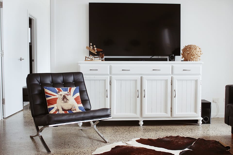 Living area- Entertainment unit with PS3 and surround stereo system