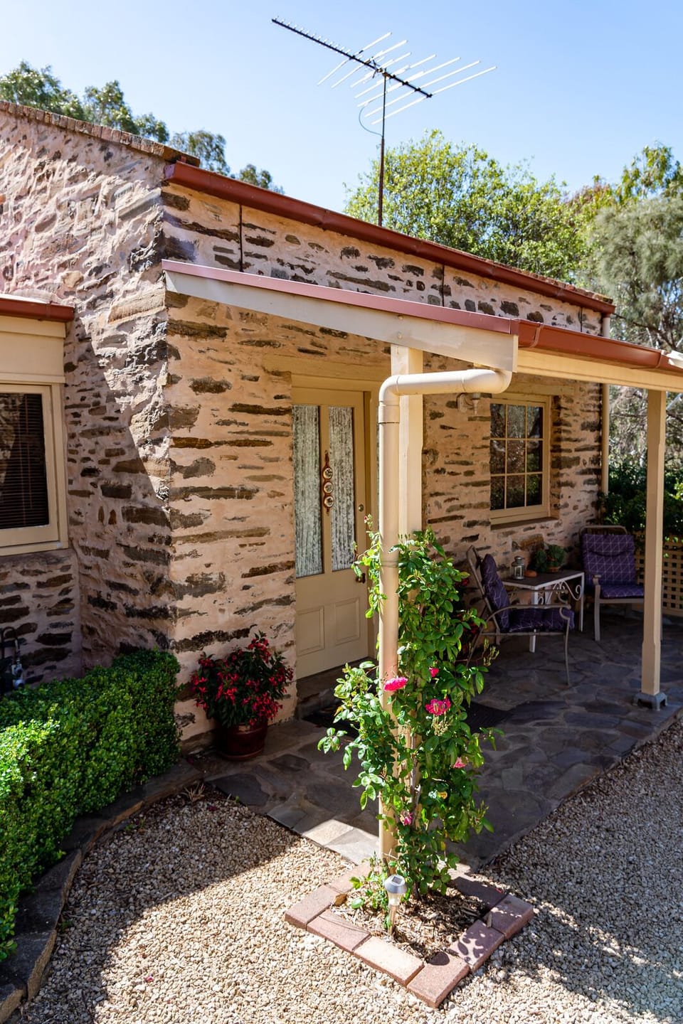 front of cottage