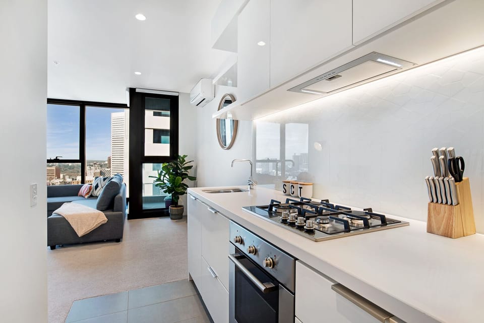 Kitchen leading to Living Room