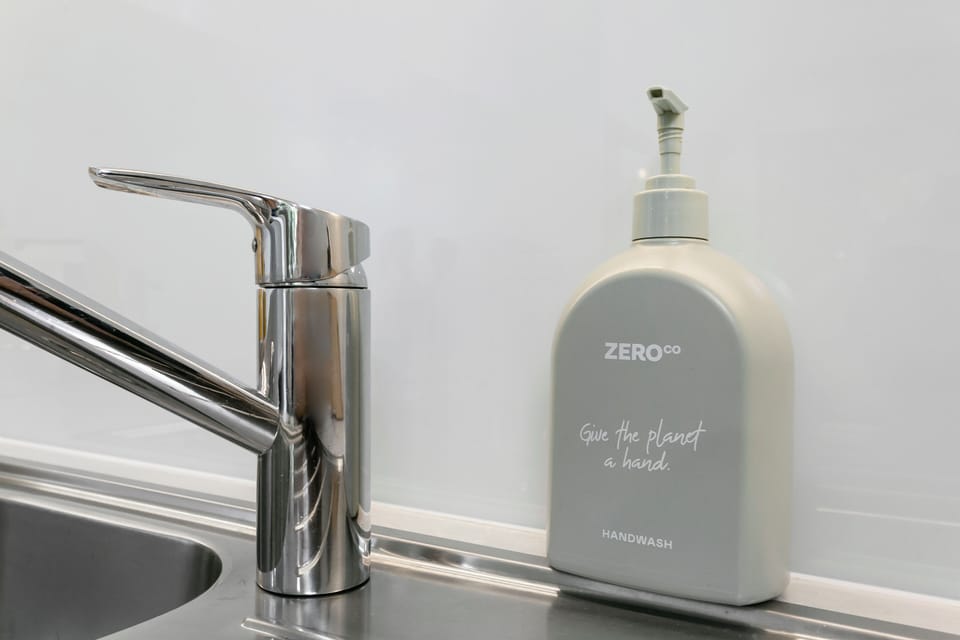 Refill Eco friendly amenities are provided throughout. 