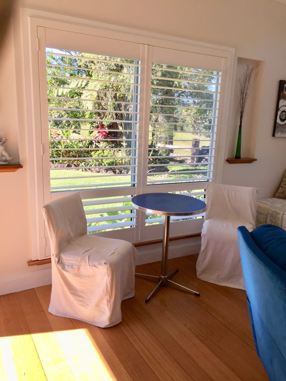 Family room with winter sun