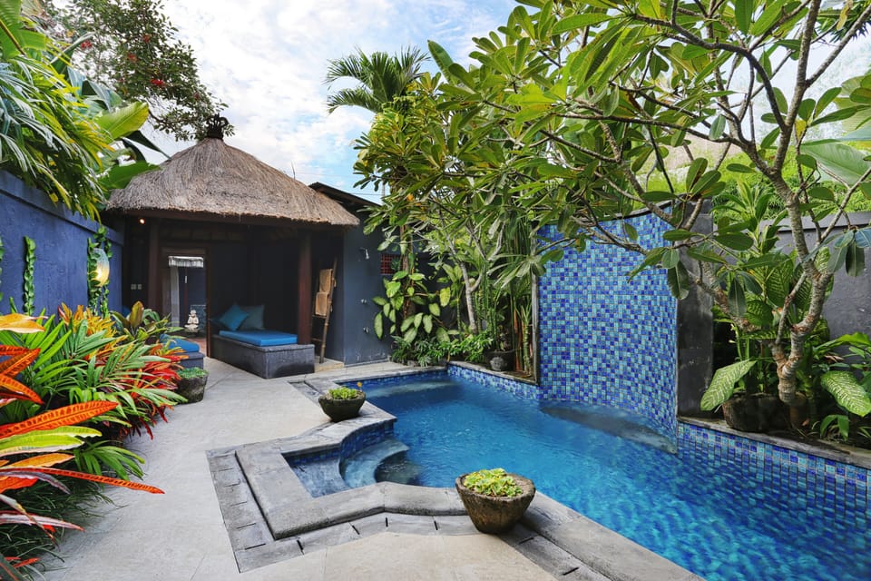 Private swimming pool and garden view