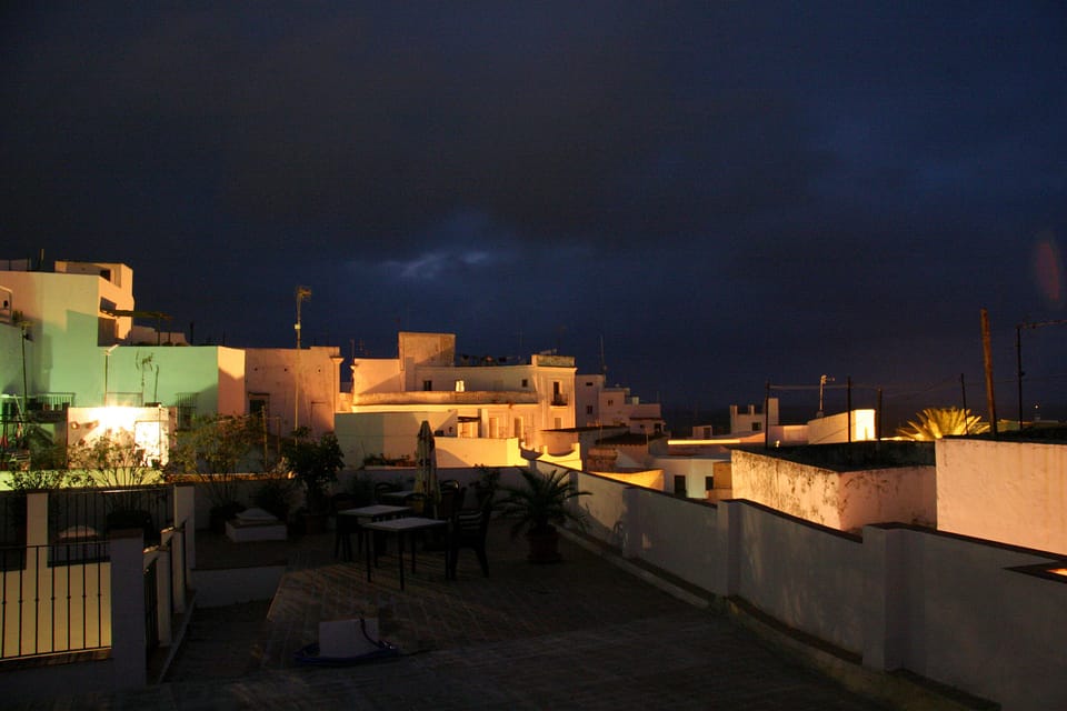 View from lower terrace