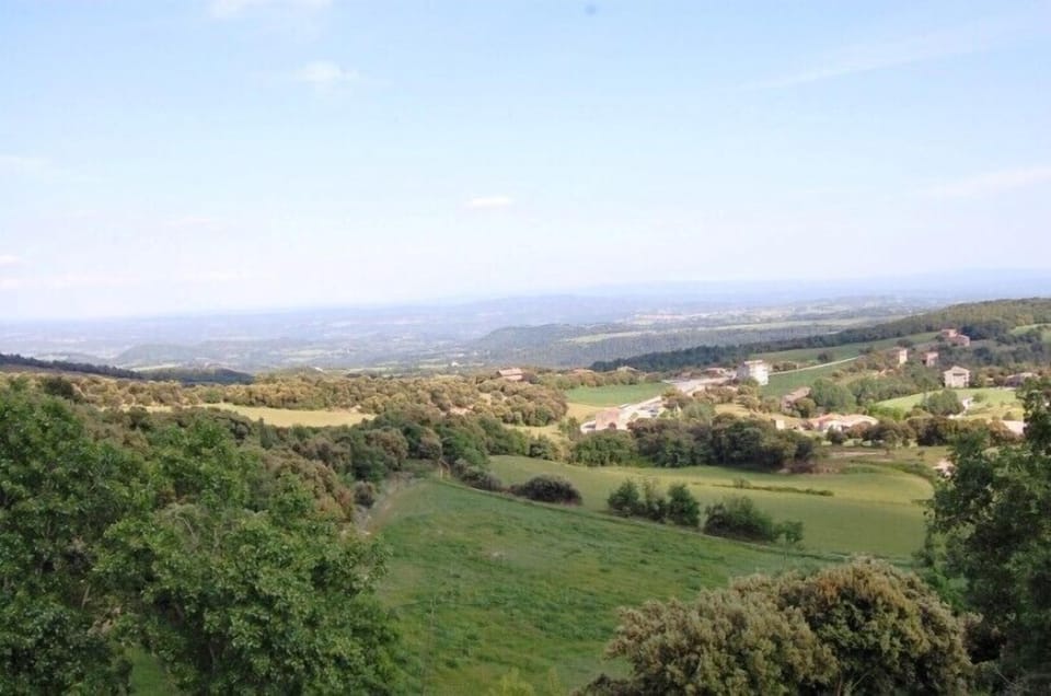 The house is situated on the top of a hill